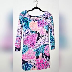Lilly Pulitzer Trisha All That She Wants Colorful Midi Patterned Dress Womens XS